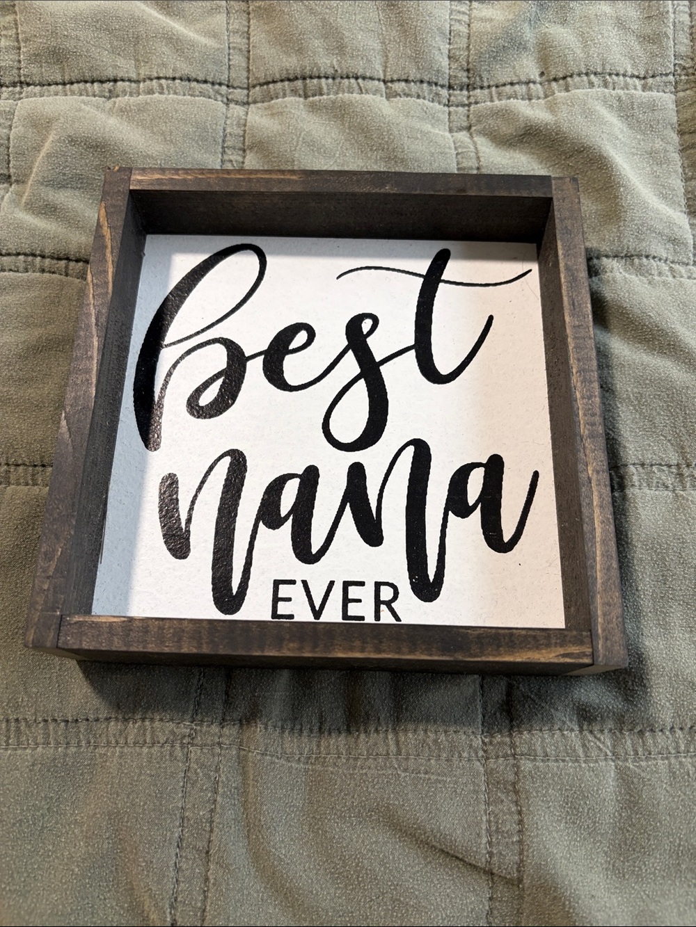 Best Nana Ever Rustic Wall Sign - Black & White